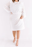 French Forever Satin Skirt In Champagne Curves