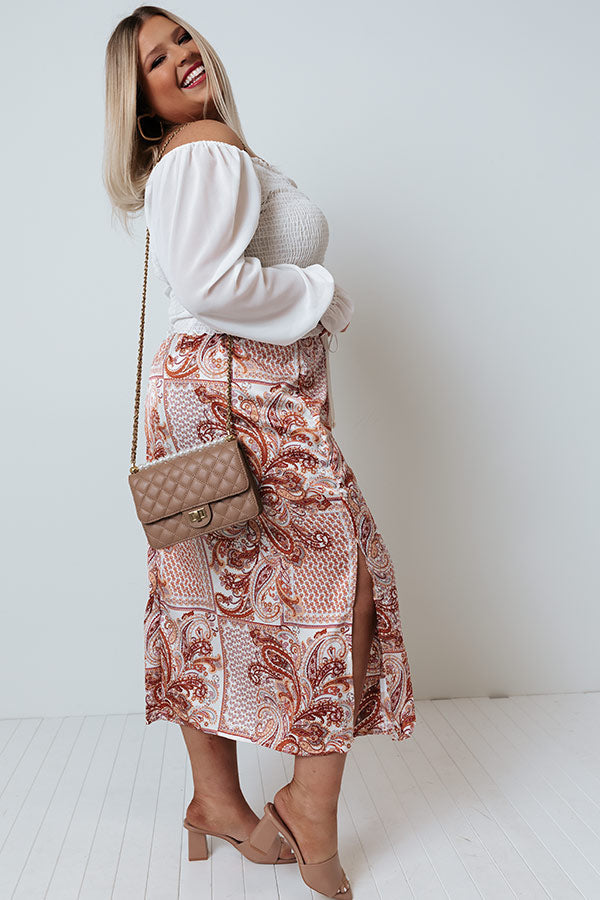 Uplifting Love Satin Skirt Curves