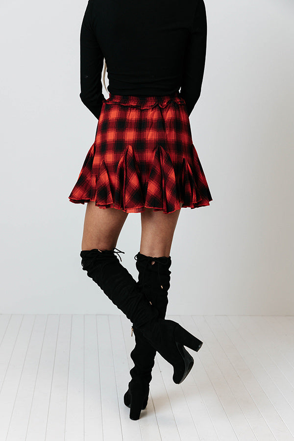 Small Town Holiday Skort In Red