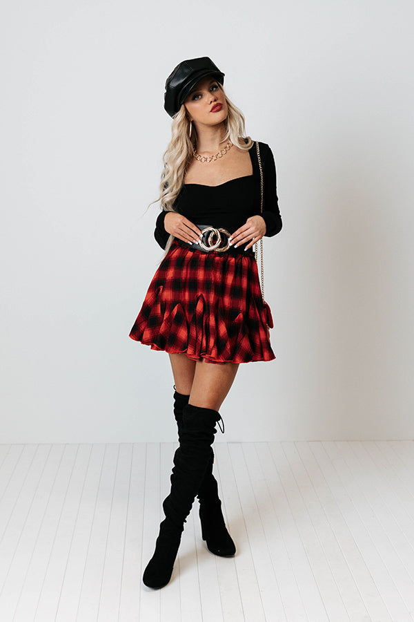 Small Town Holiday Skort In Red
