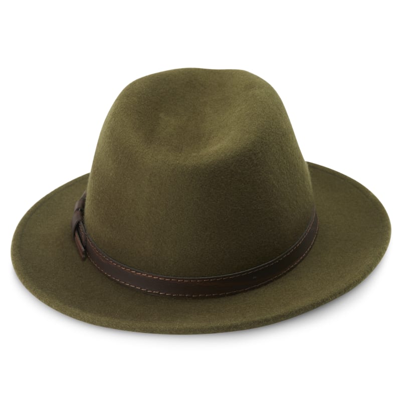 Flat brim fedora