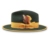 Flat brim hat for gentlemen