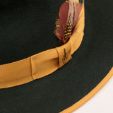 Flat brim hat for gentlemen