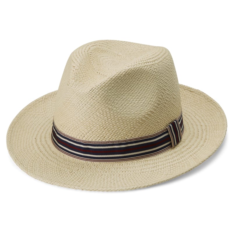 Striped Ribbon Panama hat