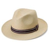 Striped Ribbon Panama hat