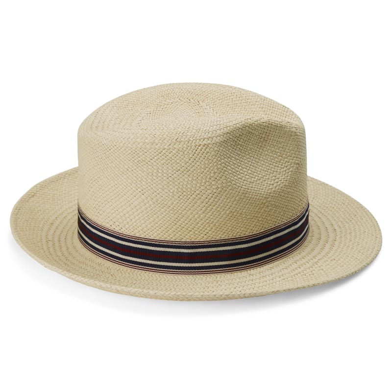 Striped Ribbon Panama hat
