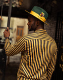 Flat brim hat for gentlemen