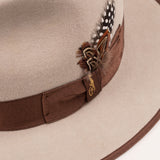 Flat brim hat for gentlemen