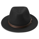 Flat brim fedora