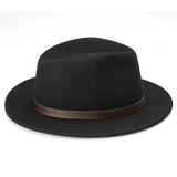 Flat brim fedora