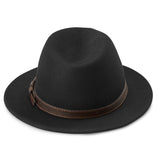 Flat brim fedora