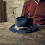 Striped Ribbon Panama hat