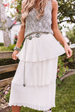 Pleated Pretty Midi Skirt In Ivory