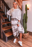 Wishing For Waves Tie Dye Skirt in Espresso