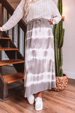 Wishing For Waves Tie Dye Skirt in Espresso