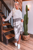 Wishing For Waves Tie Dye Skirt in Espresso