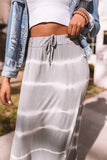 Wishing For Waves Tie Dye Skirt In Grey