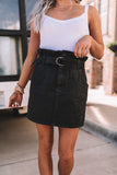 Melissa High Waist Denim Skirt