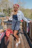 American Sweetheart Paisley Skirt In Navy