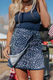 American Sweetheart Paisley Skirt In Navy