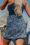 American Sweetheart Paisley Skirt In Navy