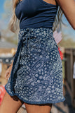 American Sweetheart Paisley Skirt In Navy
