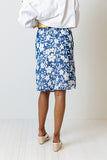 From Malibu Floral Skirt In Royal Blue