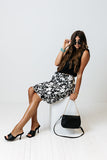 From Malibu Floral Skirt In Black