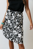From Malibu Floral Skirt In Black
