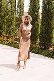 Cider Sweetness Knit Skirt In Mocha