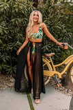 Bikini Season Mesh Cover Up Skirt in Black