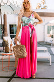 Bikini Season Mesh Cover Up Skirt in Hot Pink