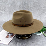 100% Australian Wool Fedora Wide Flat Brim