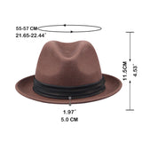 Hot Selling Fedora Hats Brown Hat