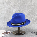Blue Fedora hats Real Wool
