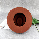 Flat Brim Fine Wool Felt Hats Wide Brim Fedora Hats