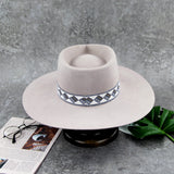 New Fashion 100% Australian Wool Wide Fedora Hat