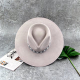100% Australian Wool Fedora Felt Hat Wide Brim