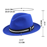 Blue Fedora hats Real Wool