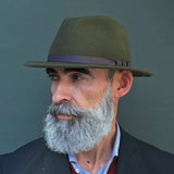 Flat brim fedora