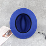 Blue Fedora hats Real Wool