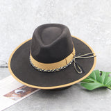 Fashion Decoration Wide Brim Fedora Hats